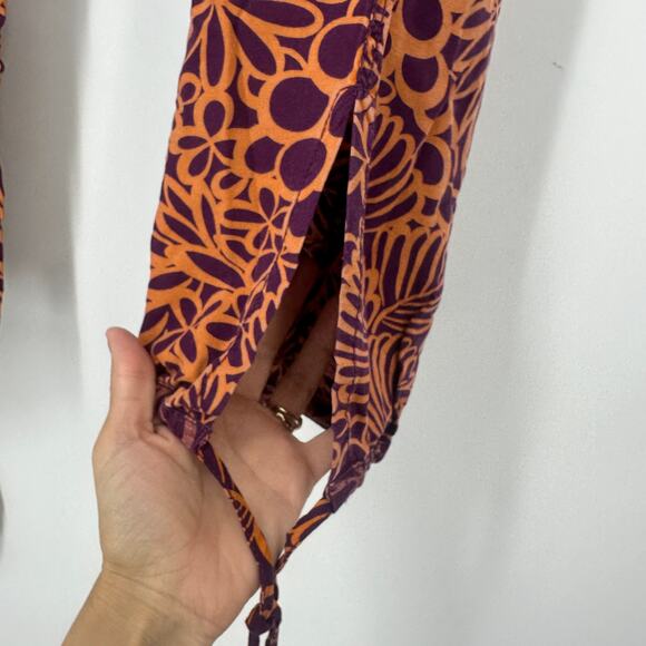 Sundance pants large this is paradise tropical casual tie waist travel beach - Picture 3 of 8